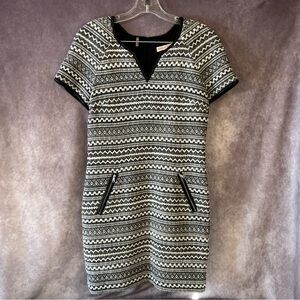 Chic Black and White Patterned Dress